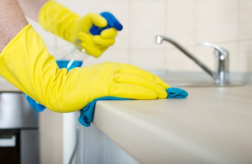 Commercial regular cleaning in a Camberwell workspace